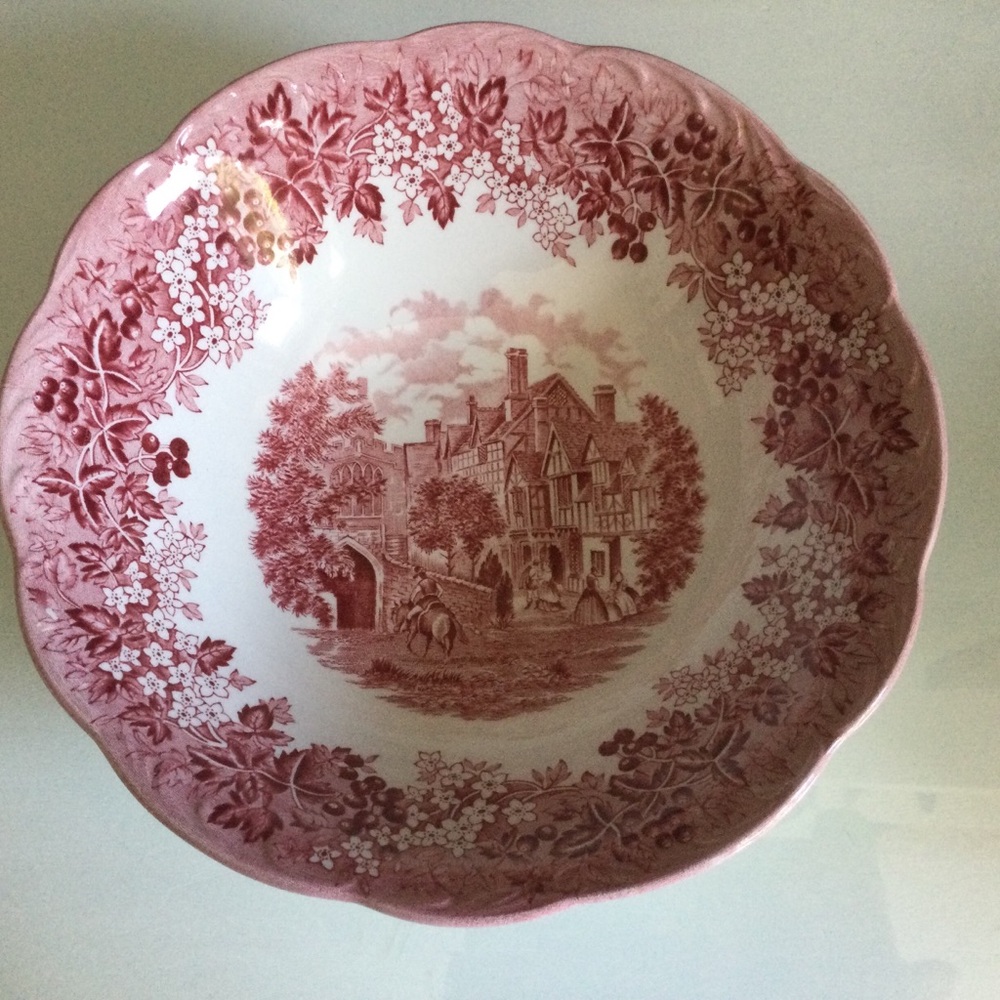 Vintage Ironstone Romantic England Serving Bowl